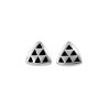 Black Triangle Pintadera Stud Earrings