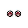 Pendientes de Presión Pintadera Espiral Rojo y Negro