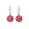 Pendientes Pintadera Espiral Rojo