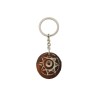 Canarian Sun Pintadera Ceramic Keychain