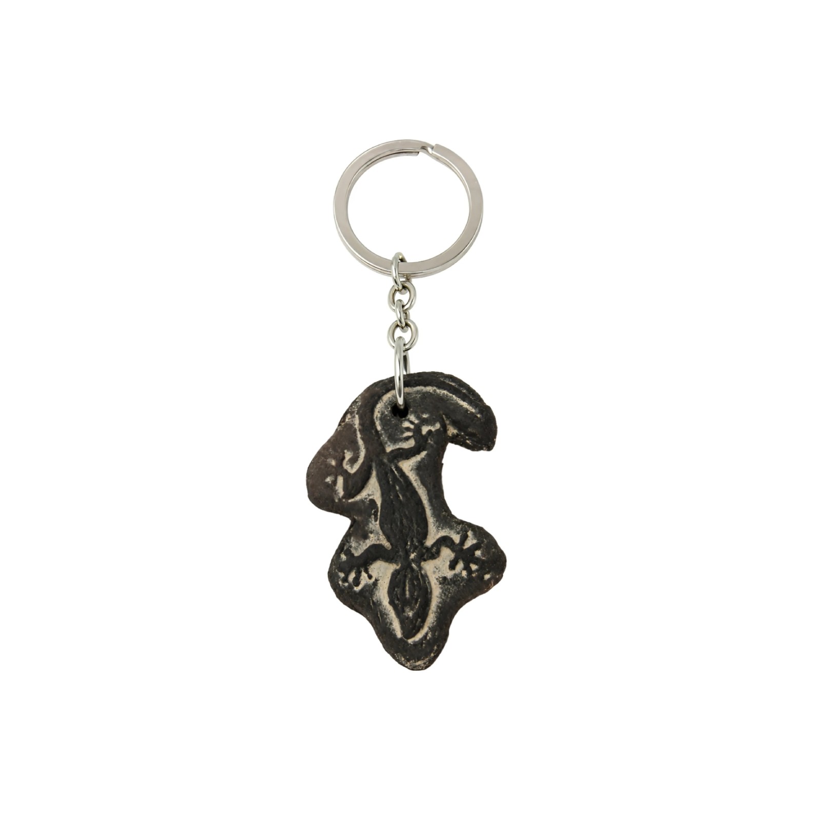 Canarian Perenquén Ceramic Keychain 02