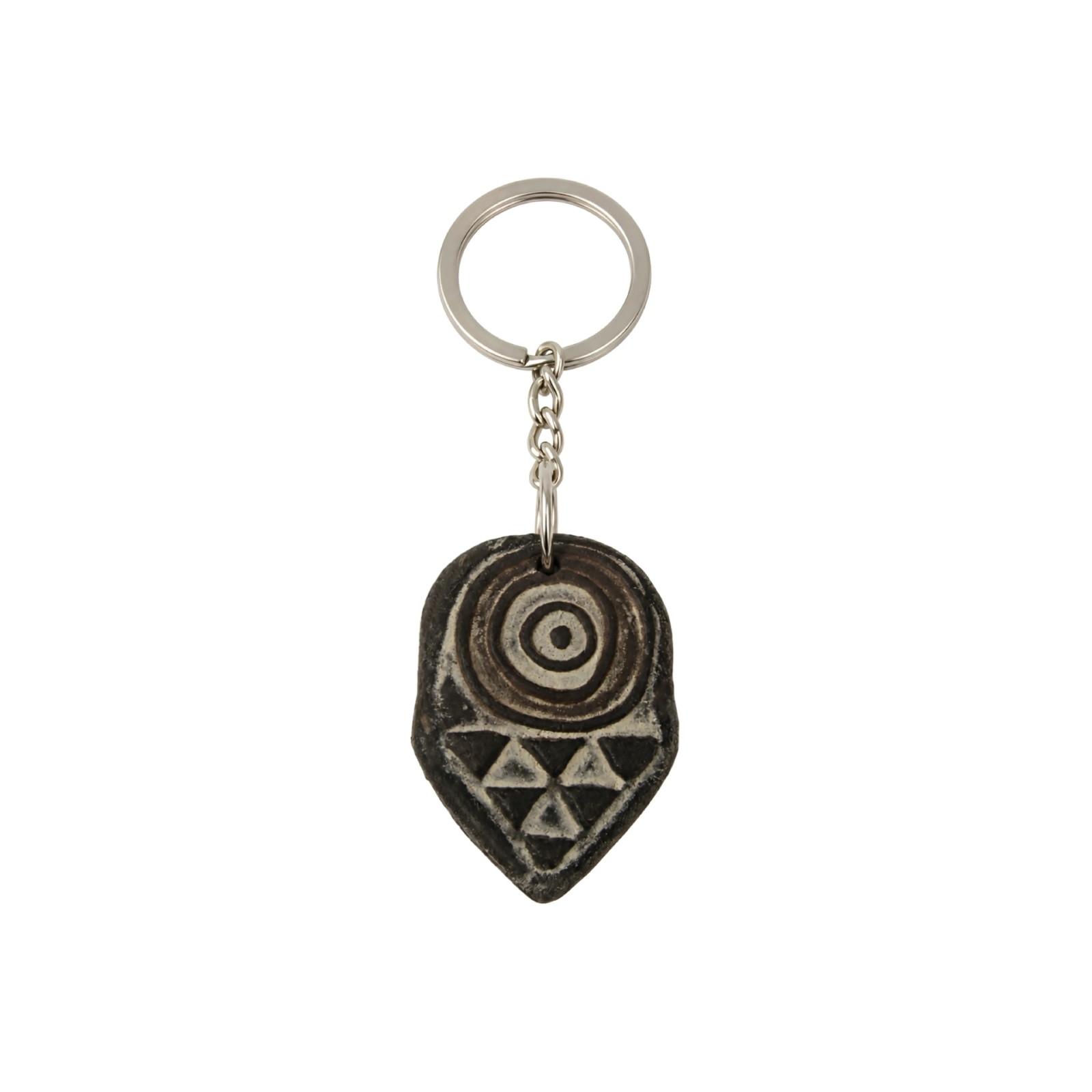 Canarian Pintadera Ceramic Keychain
