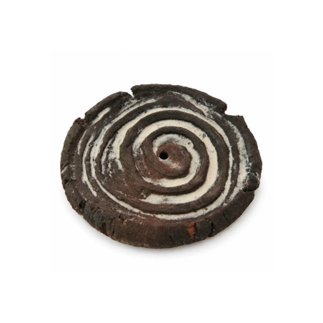 Canarian Spiral Pintadera Ceramic Incense Holder