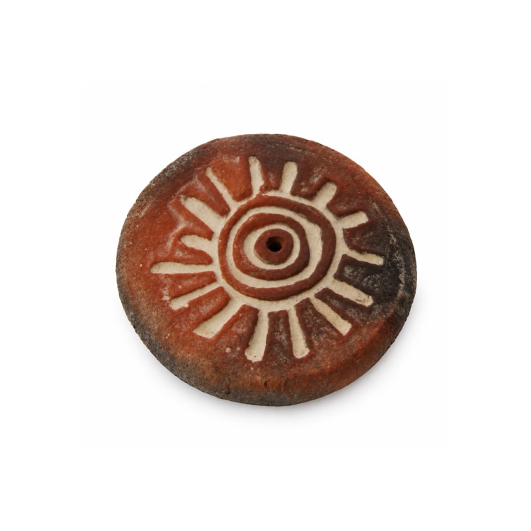Canarian Pintadera Ceramic Incense Holder 02