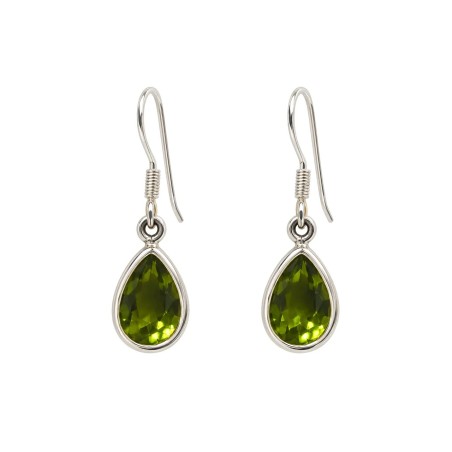 Pendientes de Olivina en Plata 925